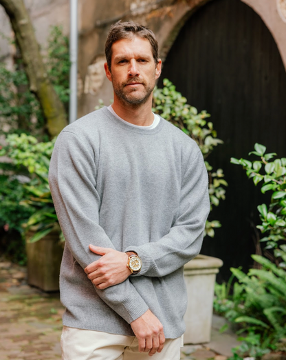 Merino Wool Sweater - Heather Grey