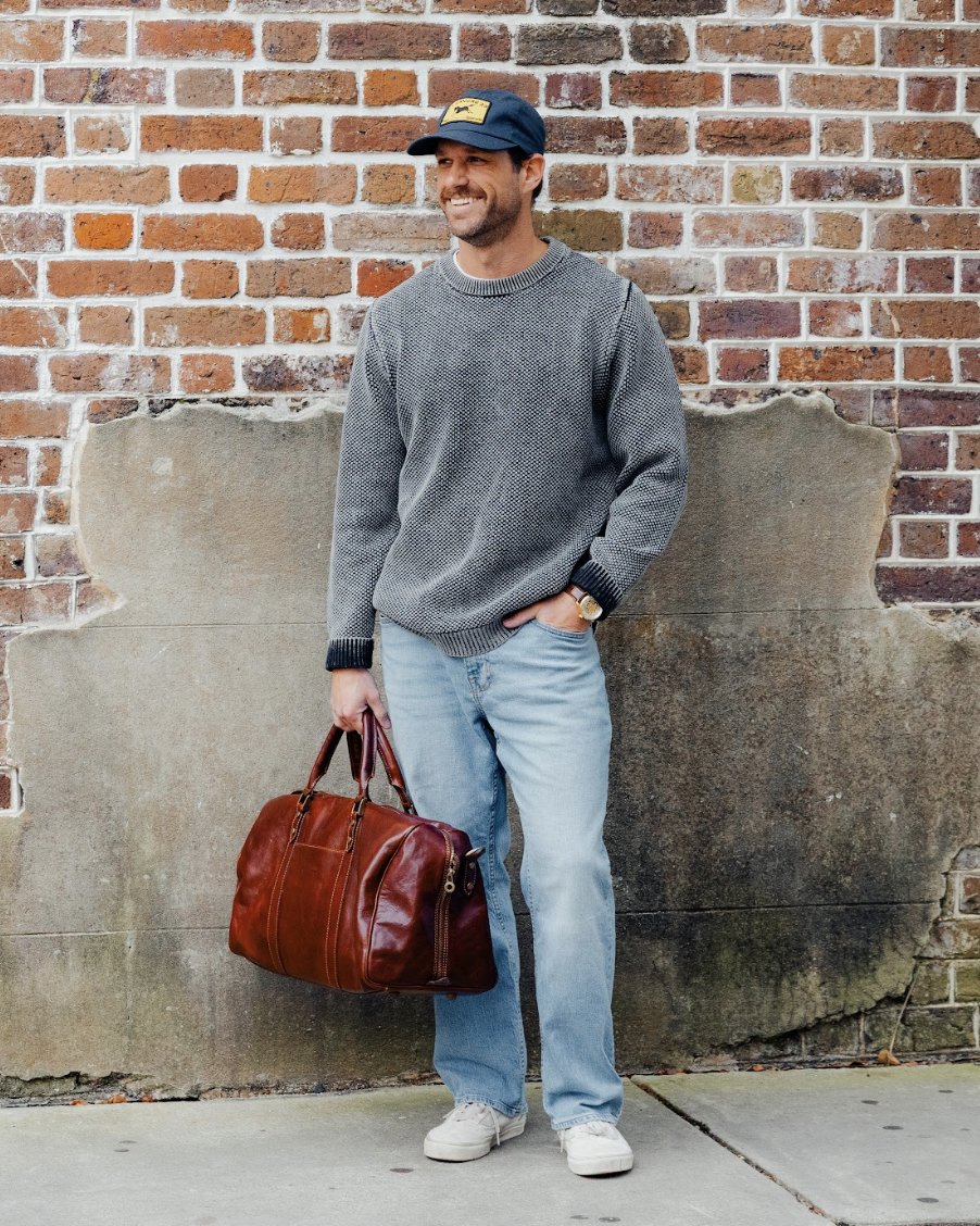 Italian Leather Overnight Bag