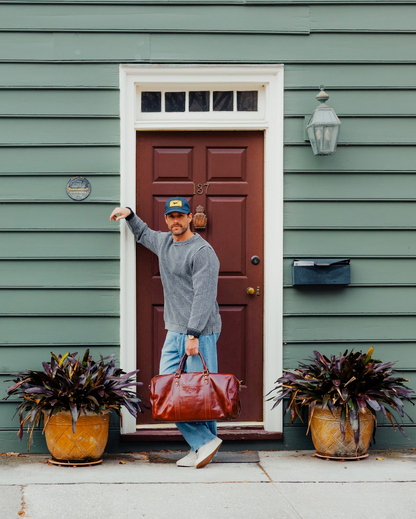 Italian Leather Overnight Bag