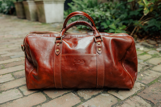 Italian Leather Overnight Bag