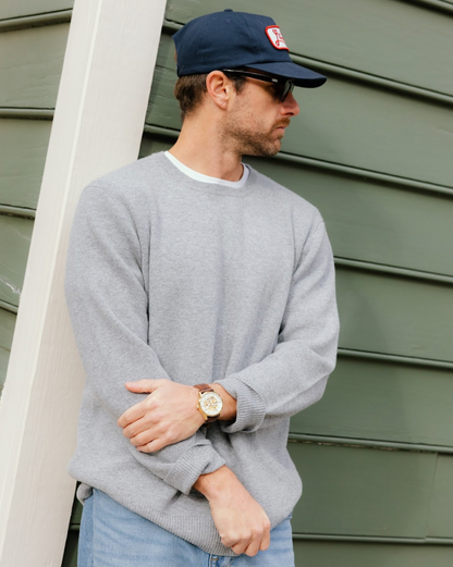 Merino Wool Sweater - Heather Grey