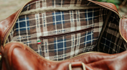Italian Leather Overnight Bag